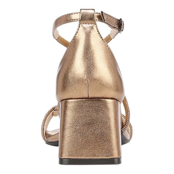 LifeStride Women's Captivate Strappy Block Heel Dress Sandals Bronze Size 9 - Picture 3 of 5